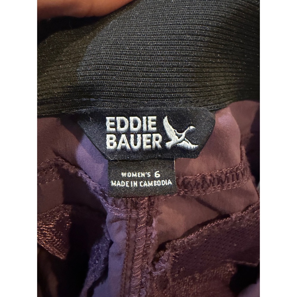 Eddie Bauer Women 6 Purple Horizon Guide Hiking Shorts Stretch Nylon Plum - Picture 4 of 5